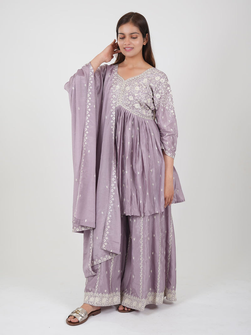 PEPLUM SHARARA KURTI SET